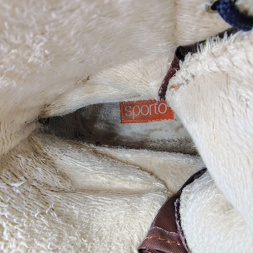 Sporto Dakota Duck Boots Brown Navy Faux Fur Lined Waterproof Size 6M - Picture 7 of 7